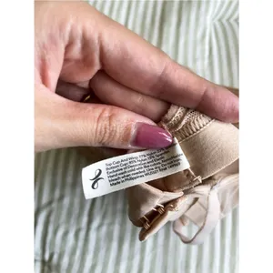 Lively Mesh Trim Triangle Padded Bralette Size S Cream Removable Padding thumbnail 7