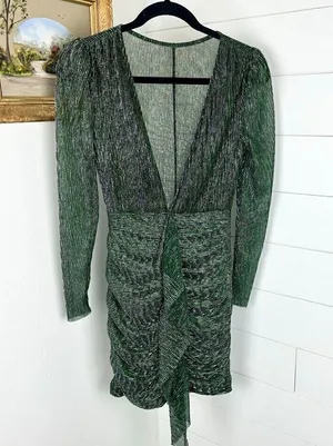 Hello Molly Dance Show Dress Emerald Green Mini Bodycon ASO NWT Size XS thumbnail 10