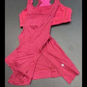 Lululemon Tank Top Bra Red Pink Luxury Designer Athletic Lounge Preppy 6‎ thumbnail 9