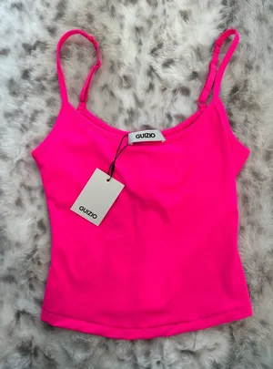 Danielle Guizio Neon Pink Tank Top thumbnail 1