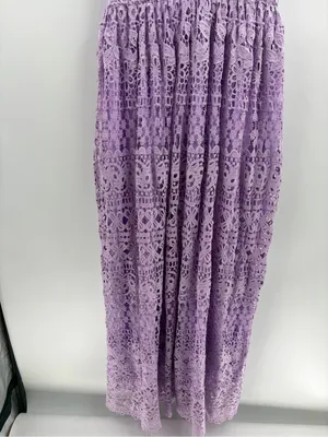 The clothing company purple v-neck lace bohemian maxi dress size large NWT thumbnail 5