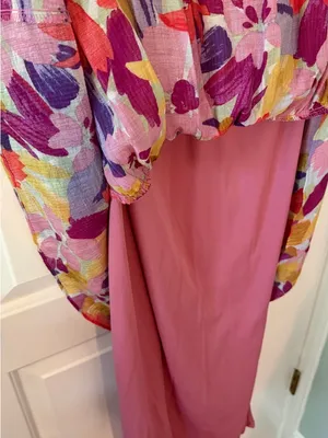 Colorful Floral Maxi Dress Pink Size 8 thumbnail 6