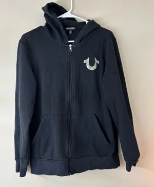 True Religion Black Zip up Hoodie thumbnail 2