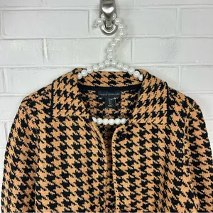 House Of Harlow Houndstooth Knit Cropped Jacket Size S thumbnail 3