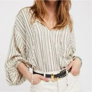 NWT Free People Rhythm of The‎ Night Tunic Blouse thumbnail 1