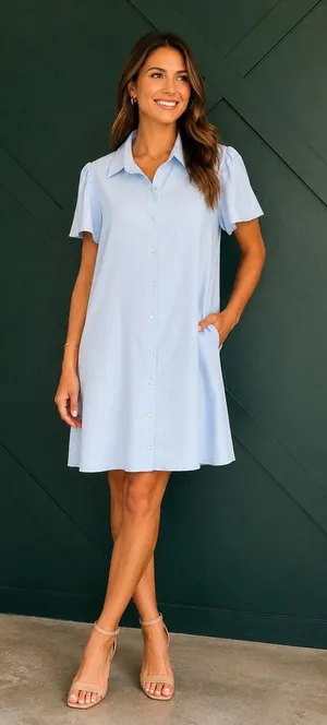 Amanda Uprichard Pale Blue Collared Top thumbnail 1