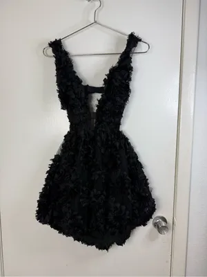 For Love and Lemons, Astrid, black, open back mini dress XS thumbnail 7