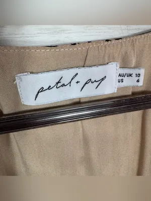 Petal & Pup‎ Eisley Leopard Print Satin Tie Front Mini Dress Tan Black 6 thumbnail 12