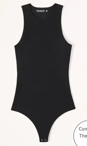 Abercrombie & Fitch Knit High-Neck Bodysuit Size Small Ribbed Sweater thumbnail 1