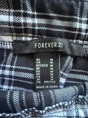 Forever 21 Black & White Pleaded Skirt thumbnail 2