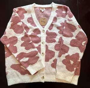Boutique BiBi Floral Oversized Cardigan Sweater - Size M - NWT - EXTREMELY OVERSIZED! thumbnail 1