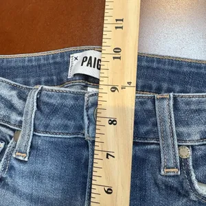 Paige Jeans Womens 27 Blue Hoxton Ankle Skinny Mid Rise Raw‎ Hem Stretch Denim thumbnail 8
