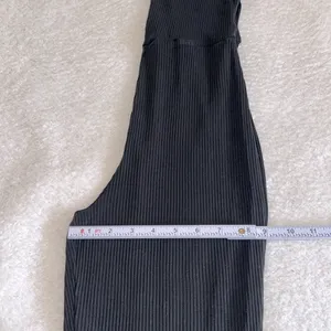 Reformation Ribbed Knit‎ Wide-Leg Jumpsuit Black XS thumbnail 6