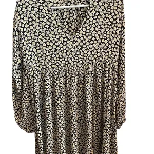 Billabong Daisy Floral Print Gauze peasant poof Sleeve 90s style Babydoll Dress thumbnail 8