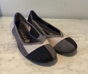 Rothy's The Flat Shoes Womens Size 6.5 Multicolor Knit Ballet Flats Washable thumbnail 1