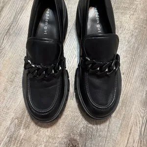 Madden Girl lug sole goth chain loafers Black thumbnail 5