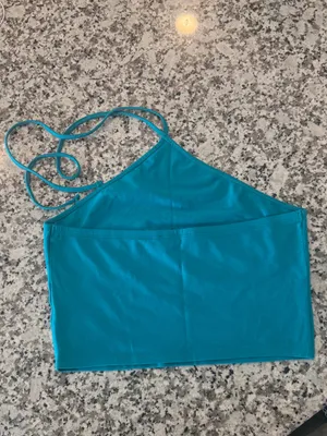Teal Halter Top thumbnail 2
