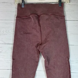 Offline By Aerie Size Medium Real Me Hi Rise 7/8 Leggings burgundy thumbnail 5