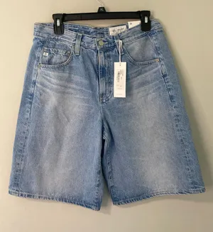 New AG Jeans Hattie High Rise Bermuda Denim Shorts Size 28 thumbnail 1