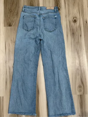 7 For All Mankind Vintage Luxe Cropped Alexa Raw Hem Jeans Women’s 25 thumbnail 3