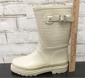 MICHAEL Michael Kors Beige Sand Textured Rubber Lugged Soles Rain Boots Size 8 thumbnail 9