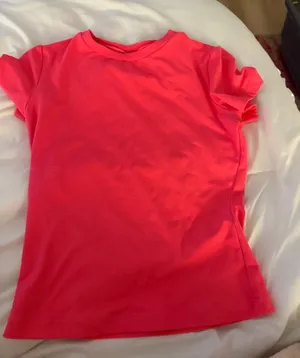 Amazon hot pink tight tee shirt thumbnail 1