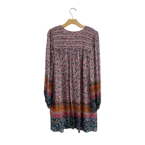 Johnny Was Maha Boho Mini Dress Embroidered Long Sleeve‎ Sz M Flowy thumbnail 3