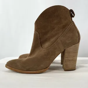 Pure Navy Suede Pointed Toe‎ Boot in Brown Size 10 thumbnail 2