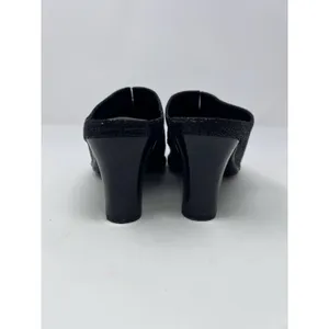 Aerosoles Women's Black Patent Slip On Square Toe Heels Chain Design Size 7‎ 1/2 thumbnail 5