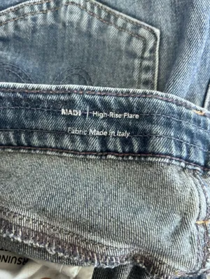 AG Adriano Goldschmied Madi High Rise Flare Denim Blue Jeans Size 26 thumbnail 3