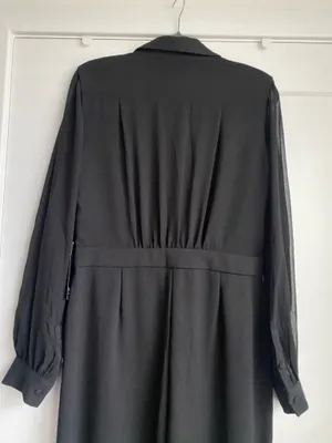 WHBM WHITE HOUSE BLACK MARKET Long Sleeve Sheer Sleeve Jumpsuit NWT SZ 8 thumbnail 9