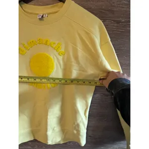 & other Stories pullover yellow Sz Small embroidered sweater women thumbnail 9