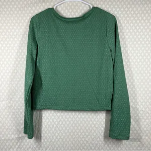 Madewell‎ Green Crinkled Button Up Cardigan thumbnail 6