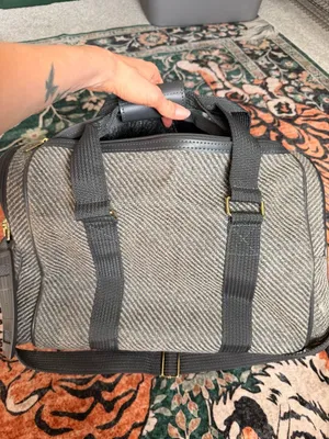 Cambridge Tweed Duffle Travel Bag Herringbone Carry On Weekender Luggage thumbnail 6