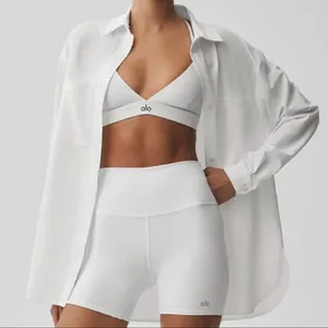 Alo Yoga Dreamscape Button Down Long Sleeve White M thumbnail 1