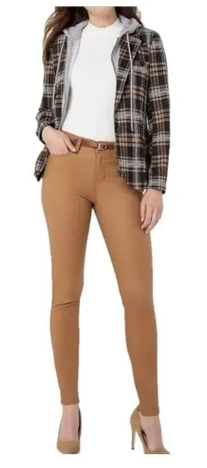 Liverpool stretchy boutique faux leather brown 10/30 jeans thumbnail 1