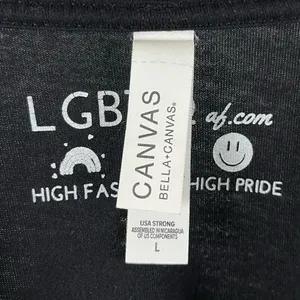 Canvas LGBTQ AF Large Let It Snow LeTITSnow Graphic Shirt Winter Snowflake thumbnail 4