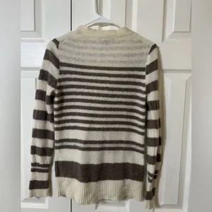 GAP Brown Striped Button Cardigan- size‎ L thumbnail 2
