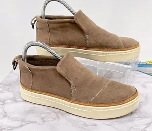 TOMS Paxton Ankle Sneaker Light Taupe Suede Size 7 Casual Comfy‎ Slip On Cushion thumbnail 1