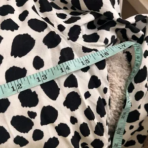 ASOS Dalmatian Spot Print Babydoll Dress Long Sleeve V Neck NWOT Womens 4 thumbnail 6