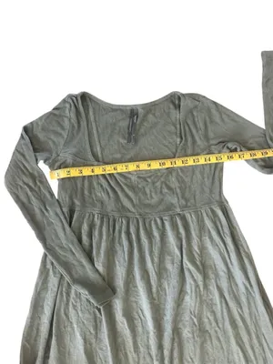 Anthropologie Olive Green Long Sleeve Tiered Maxi Dress thumbnail 7