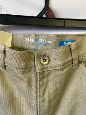 Style & Co. Women Straight-Leg Chinos in Tan thumbnail 2