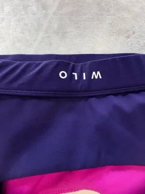 Colorblock Scoop Support Sports Bra — Magenta, Navy & White thumbnail 3