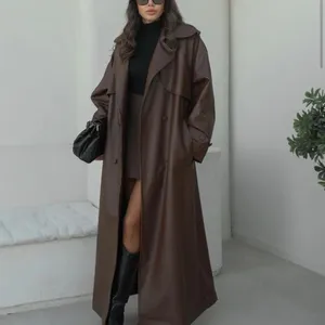 Chocolate Brown Trench Coat thumbnail 12