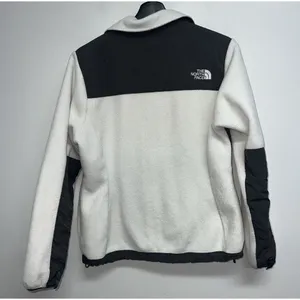 The North Face Denali Fleece Jacket Womens Size S White Gray Polartec Zipper thumbnail 3