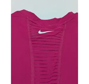 Nike Pro Dri FIT Cropped Tank Top Hot Pink Womens X-Large High Neck Sports Bra thumbnail 4