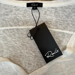 Rails White Aden Linen Blend Sheer Lightweight Long Sleeve Top‎ NWT size xs thumbnail 2