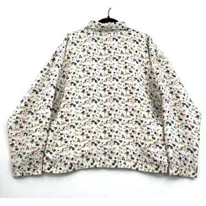 Cherokee Floral Print Utility Jacket Womens Medium Cotton Snap Front Cottagecore thumbnail 2
