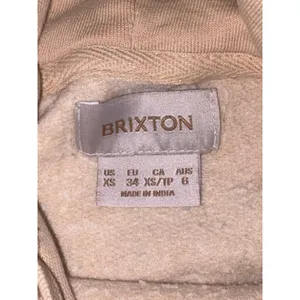 Brixton Freebird Hoodie Tan Beige Graphic Eagle Pullover Sweatshirt Womens XS thumbnail 5