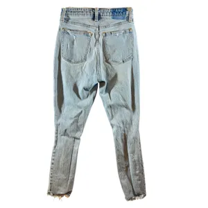 399 | Abercrombie & Fitch Curve Love High Rise Skinny Distressed Jeans Blue‎ 25 thumbnail 2